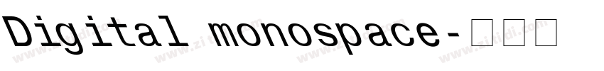 Digital monospace字体转换